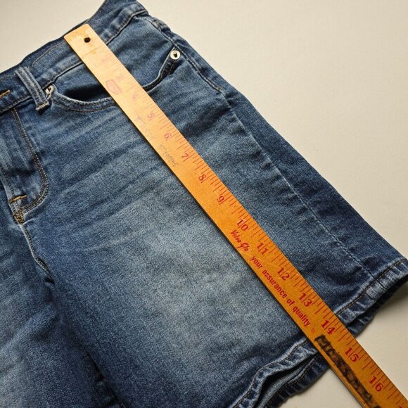Lucky Brand Roll-Up Jean Shorts Women 6 Blue Denim Casual Cuffed Summer Jorts - Picture 11 of 15